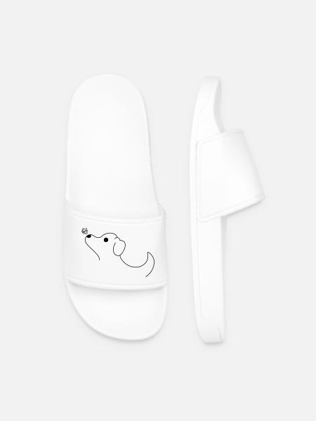 dog - Men’s Pool Sliders - white