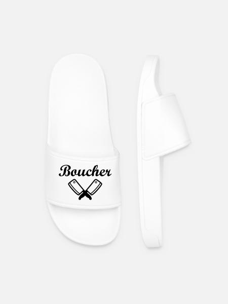 Boucher - Claquettes Homme - blanc