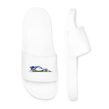 Voiture, course, voitures de course, Racing - Claquettes Homme - blanc - Devant