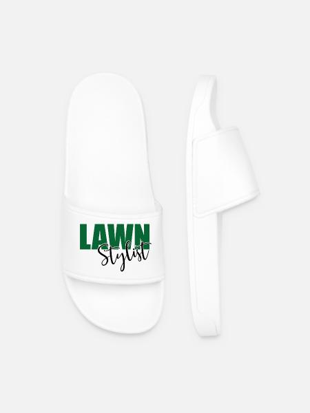 Mowing the lawn - Men’s Pool Sliders - white