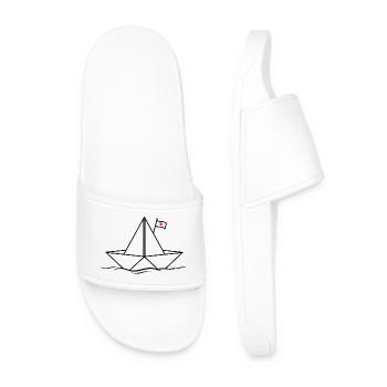 Paper Ship Paper Boat Boat Boat Lake Océan Mer - Claquettes Homme - blanc - Devant