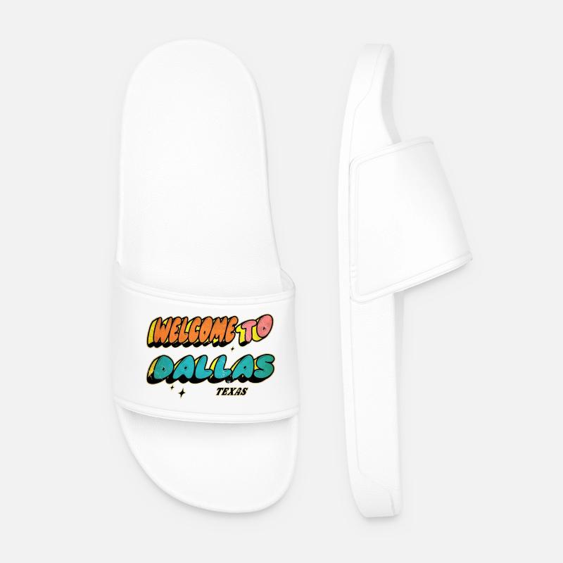 Welcome to Dallas Texas Design - Men’s Pool Sliders - white