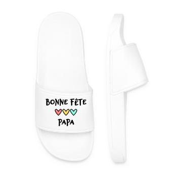 BONNE FÊTE PAPA. PAPA. FÊTE DES PÈRES. BONNE FÊTE - Claquettes Homme - blanc - Devant