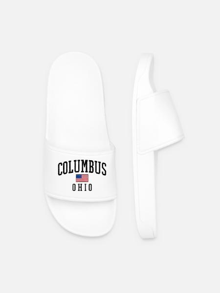 Columbus Ohio USA Flaggenmotiv - Männer Badelatschen - Weiß