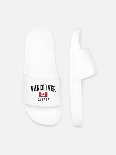 Vancouver, drapeau canadien - Claquettes Homme - blanc