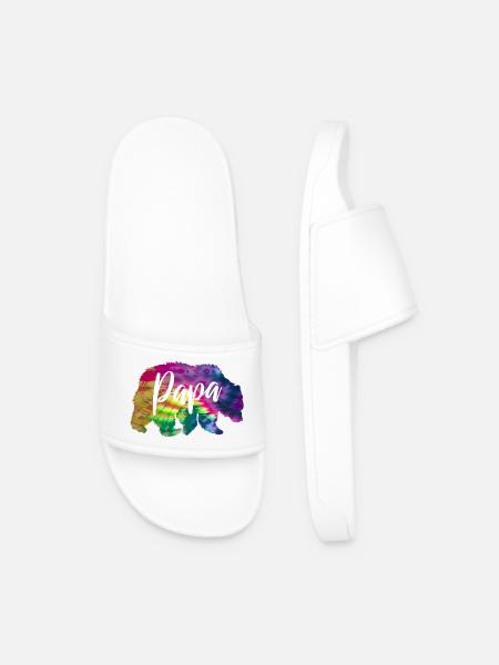 Bär Papa Batik Tie Dye - Männer Badelatschen - Weiß