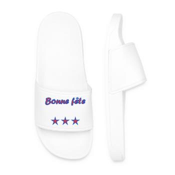 BONNE FÊTE. FÊTE DES MÈRES. FÊTE DES PÈRES. FÊTE - Claquettes Homme - blanc - Devant
