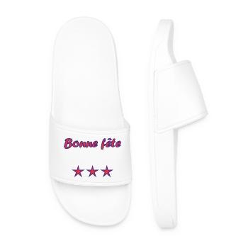 BONNE FÊTE. FÊTE DES MÈRES. FÊTE DES PÈRES. FÊTE - Claquettes Homme - blanc - Devant