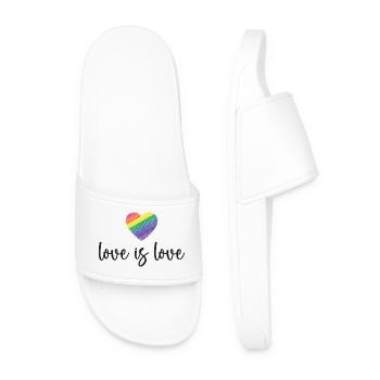 Mois de la fierté - L’amour c’est l’amour - Claquettes Homme - blanc - Devant