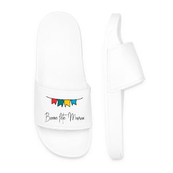 MAMAN. FÊTE DES MÈRES. BONNE FÊTE MAMAN. FÊTE - Claquettes Homme - blanc - Devant