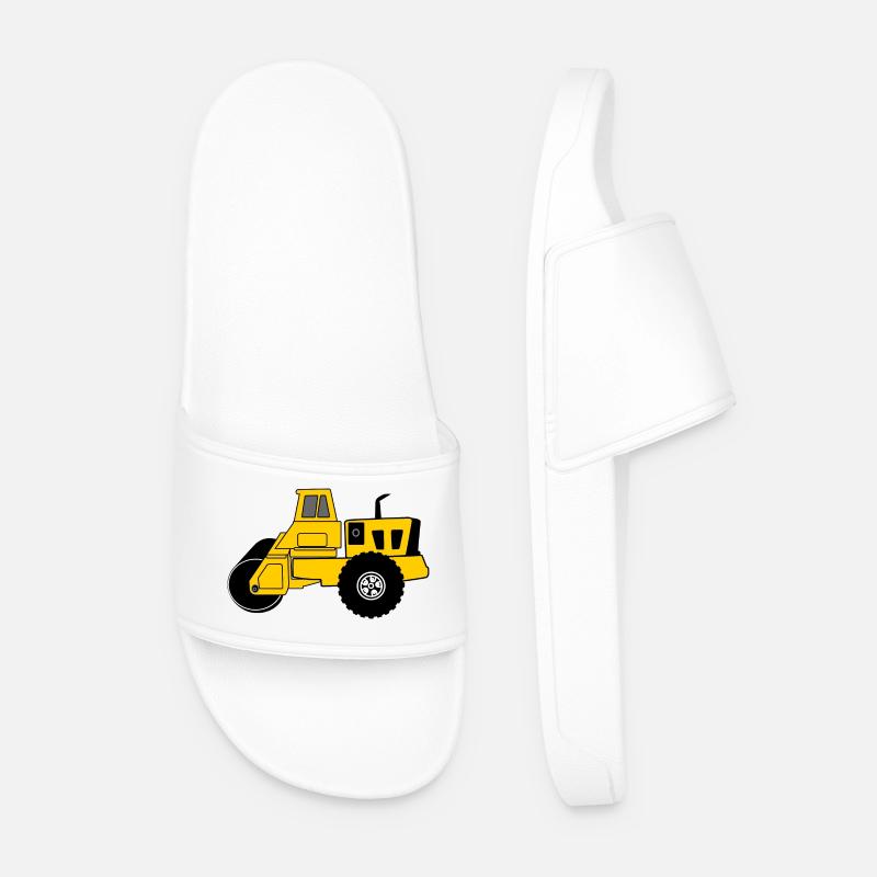 Yellow Roller machine - Men’s Pool Sliders - white