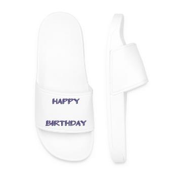 ALLES GUTE ZUM GEBURTSTAG. ALLES GUTE ZUM GEBURTSTAG. JAHRESTAG. - Männer Badelatschen - Weiß - Vorne