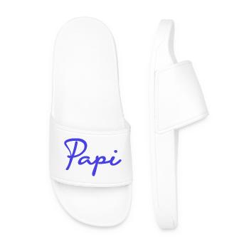 PAPI. PAPY. FÊTE DES PÈRES. BONNE FÊTE PAPI - Claquettes Homme - blanc - Devant