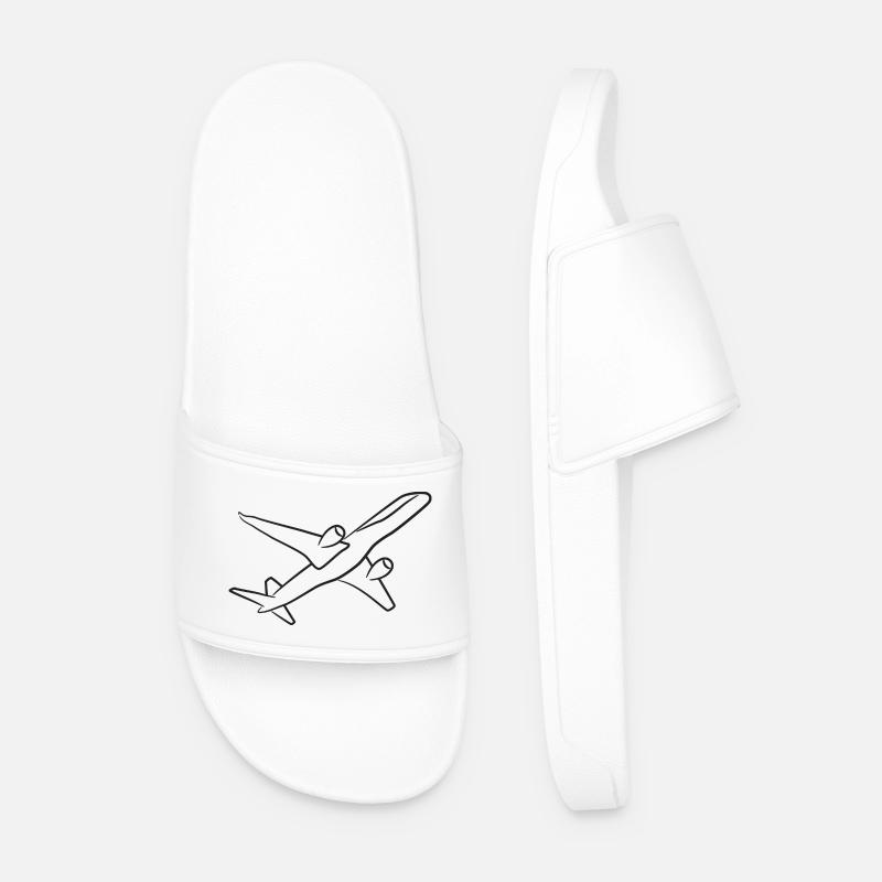 Flugzeug - Männer Badelatschen - Weiß
