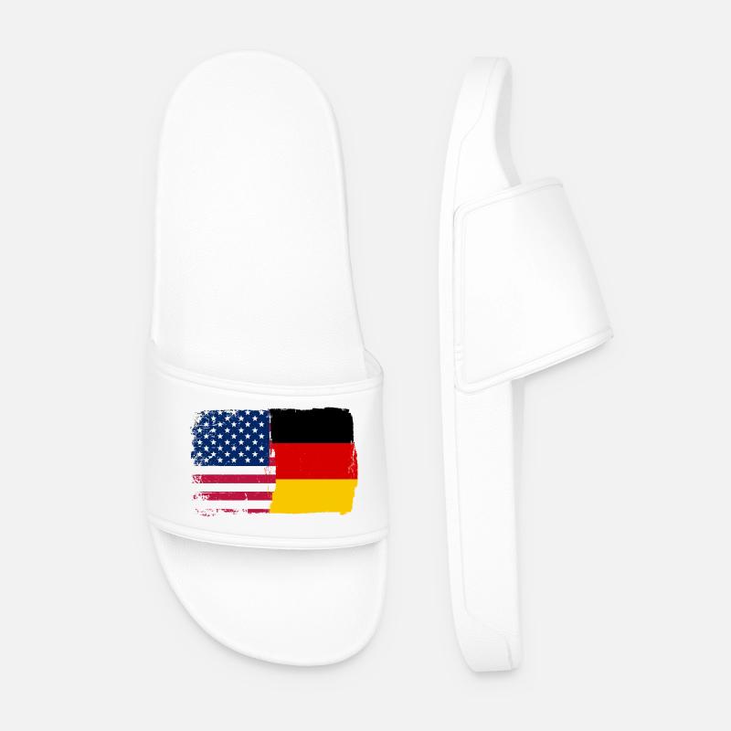 Stars and Stripes Splash - Männer Badelatschen - Weiß