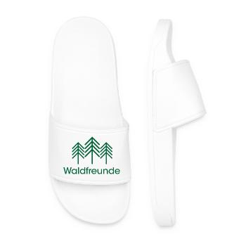 Waldfreunde Logo icon Gemeinschaft Symbol Bäume - Männer Badelatschen - Weiß - Vorne