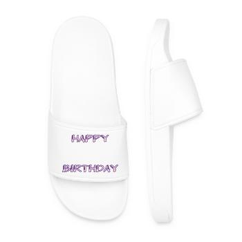 ALLES GUTE ZUM GEBURTSTAG. ALLES GUTE ZUM GEBURTSTAG. JAHRESTAG. - Männer Badelatschen - Weiß - Vorne