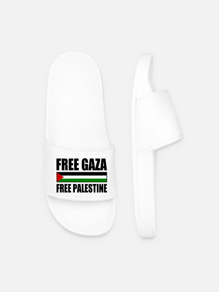 Free gaza free palestine - Claquettes Homme - blanc