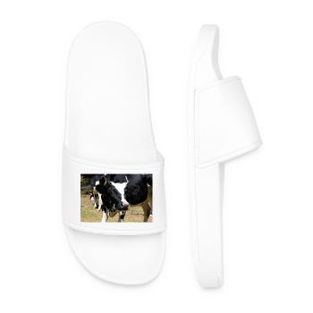 Affiche de vache - Claquettes Homme - blanc - Devant