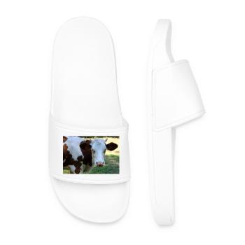 Affiche de vache - Claquettes Homme - blanc - Devant