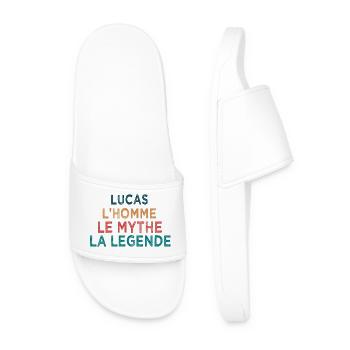 Lucas L'Homme Le Mythe La Legende - Claquettes Homme - blanc - Devant
