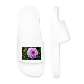 Dahlia Pink Pink Blossom ,Flower - Men’s Pool Sliders - white - Front
