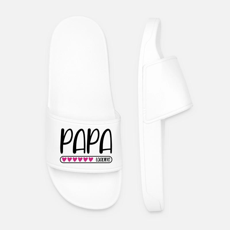 Papa loading - Männer Badelatschen - Weiß