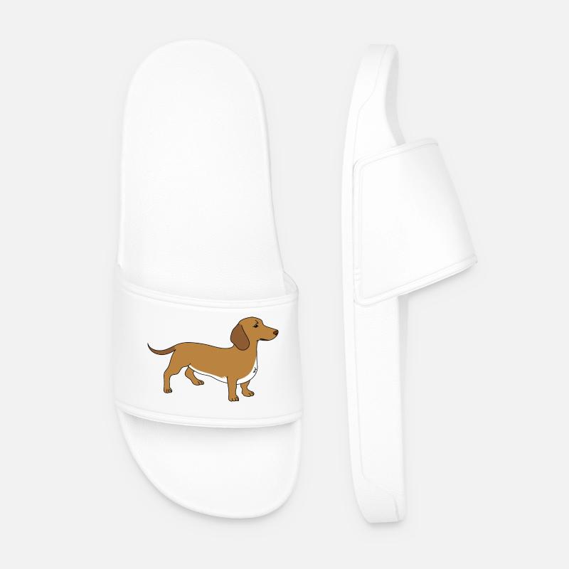 Dackel - Männer Badelatschen - Weiß