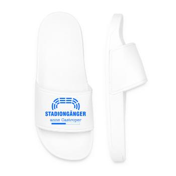 Stadiongänger Hoodie Bochum – Anne Castroper - Männer Badelatschen - Weiß - Vorne