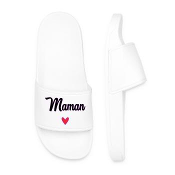 MOM. MOTHER'S DAY. HAPPY MOTHER'S DAY - Men’s Pool Sliders - white - Front