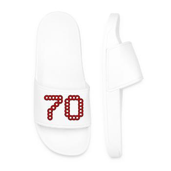 70. 70 ANS. 70e ANNIVERSAIRE. ANNIVERSAIRE 70 ANS. - Claquettes Homme - blanc - Devant