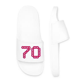 70. 70 ANS. 70e ANNIVERSAIRE. ANNIVERSAIRE 70 ANS. - Claquettes Homme - blanc - Devant