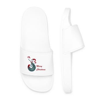 Offrir Recevoir Joyeux Noël - Claquettes Homme - blanc - Devant