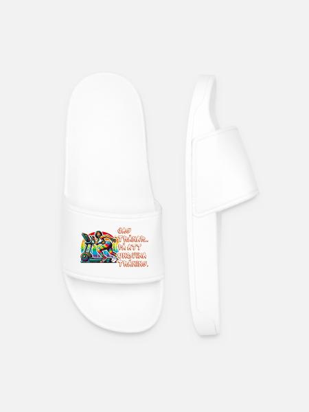 I practice avoiding exercise - Men’s Pool Sliders - white
