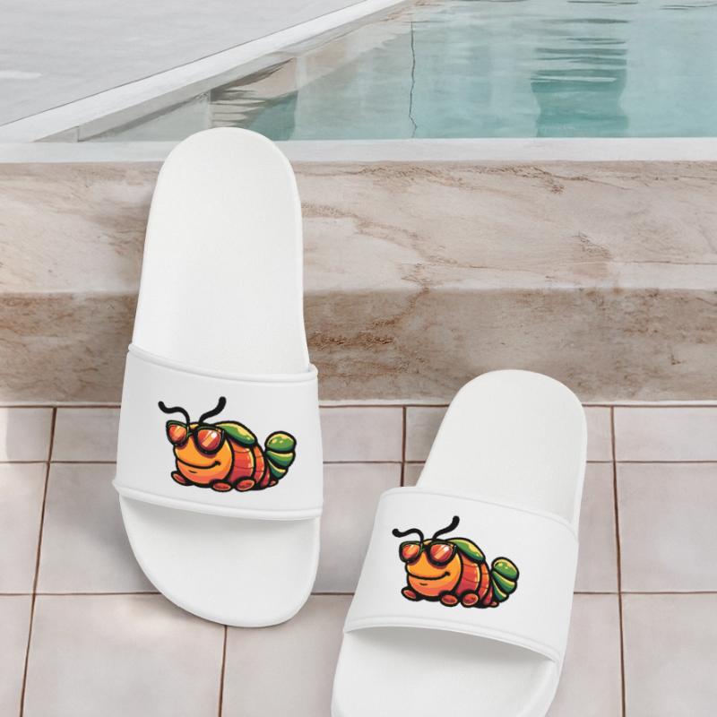 Worm Comic Cool Men’s Pool Sliders