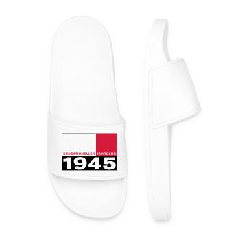 Sensationeller Jahrgang 1945 geboren - Männer Badelatschen - Weiß - Vorne