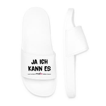 JA ICH KANN ES auch einfach MAL(LE) bleiben lassen - Männer Badelatschen - Weiß - Vorne