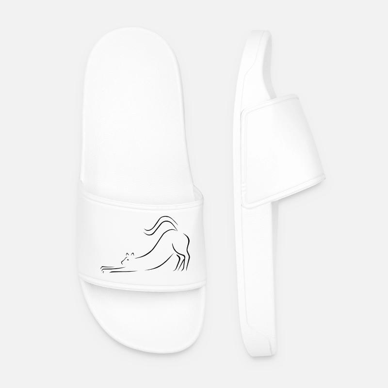 cat - Men’s Pool Sliders - white