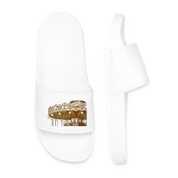Gold Vintage Carousel Design - Men’s Pool Sliders - white - Front