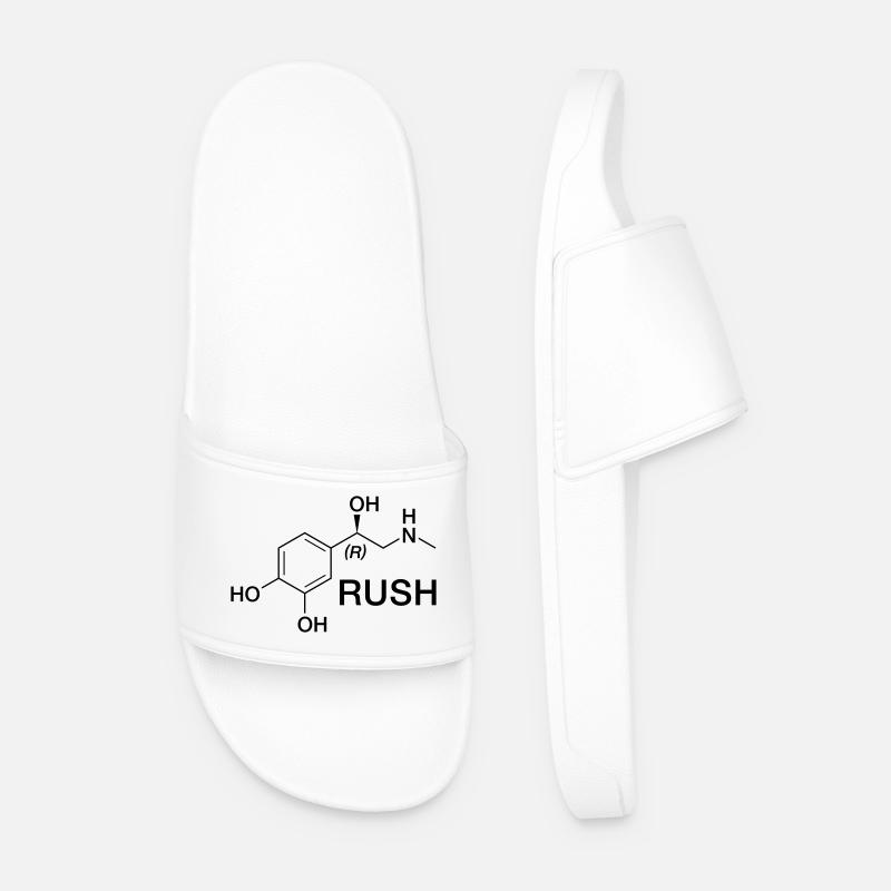 Adrenaline Rush Scientific Pattern - Men’s Pool Sliders - white