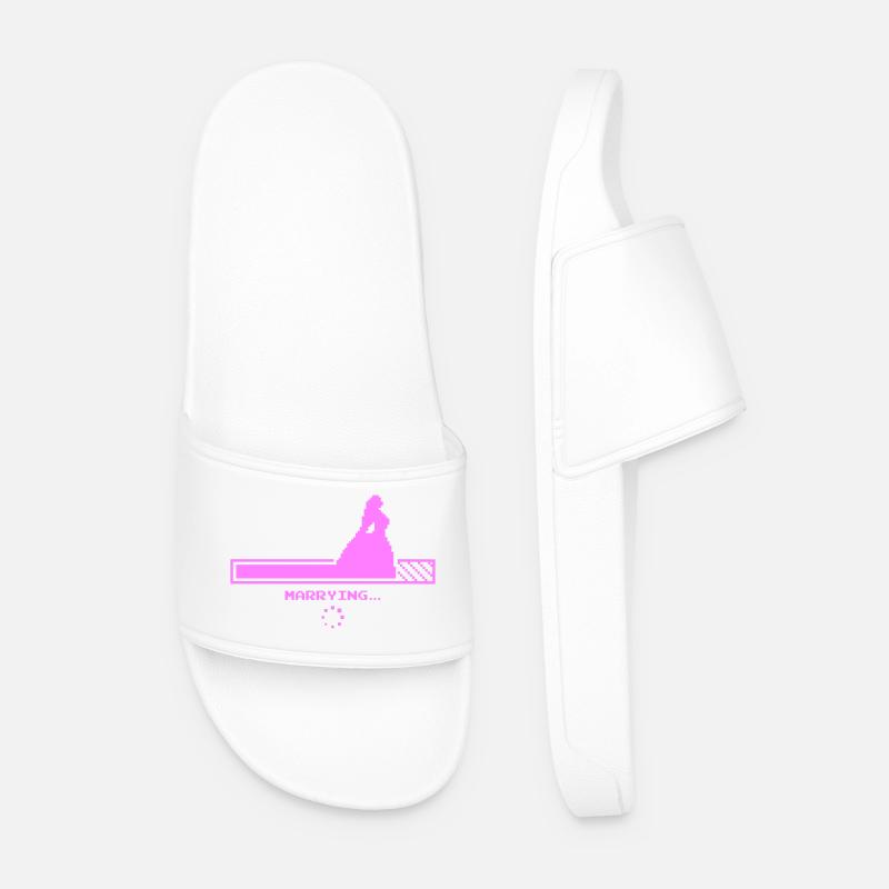 Wedding Countdown Design - Men’s Pool Sliders - white