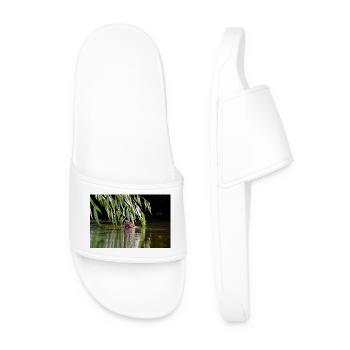 000_0762_DxO - Beaver Feeding on Willow Branches - Men’s Pool Sliders - white - Front
