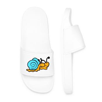 2 Snail Shell Snails Team In Love Friends - Men’s Pool Sliders - white - Front
