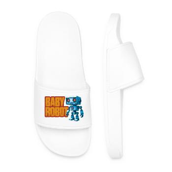 Robot Vintage - Men’s Pool Sliders - white - Front