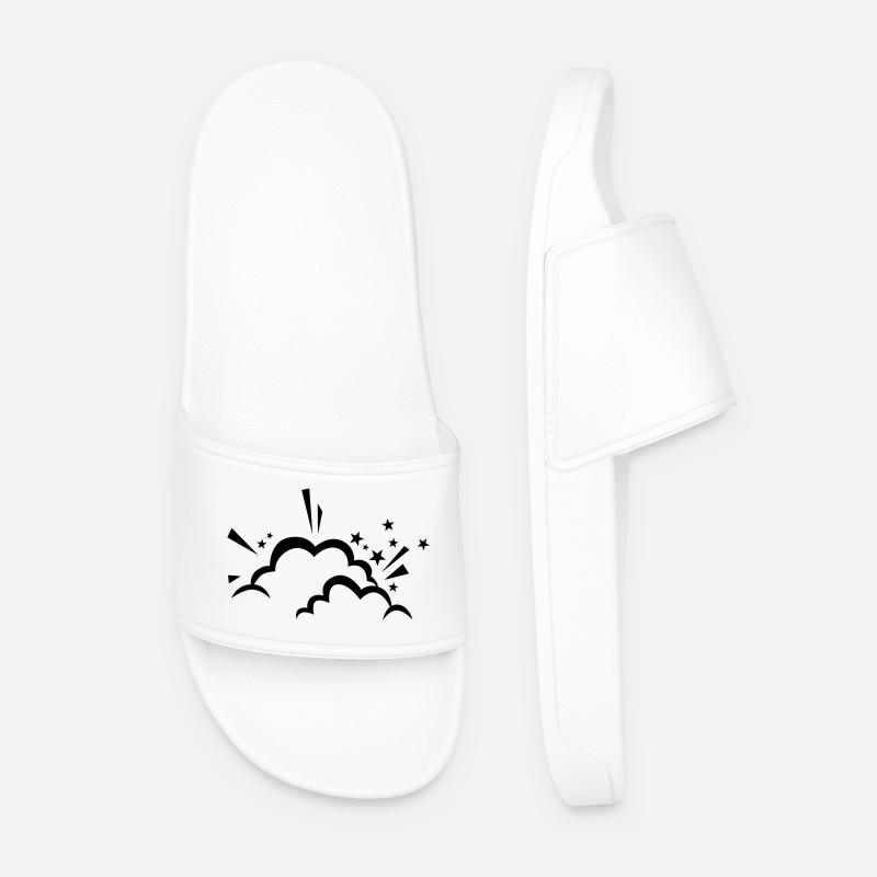 Comic cloud after explosion - Men’s Pool Sliders - white
