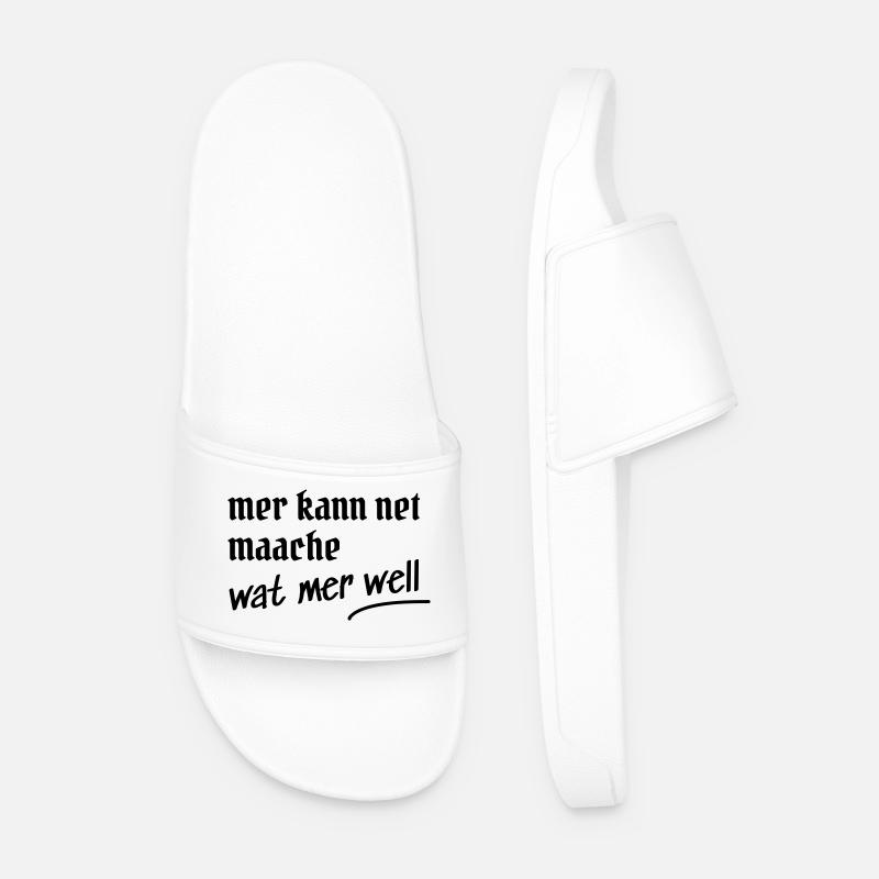 Kölsche Spruch Design Geschenk - Männer Badelatschen - Weiß
