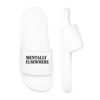 MENTALLY ELSEWHERE - Men’s Pool Sliders - white - Front