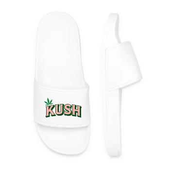 KUSH Rétro Feuille - Claquettes Homme - blanc - Devant