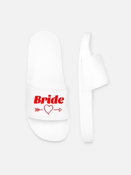 Brautherz Pfeil Design - Männer Badelatschen - Weiß