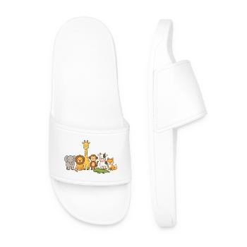 Mignon safari Amoureux des animaux - Claquettes Homme - blanc - Devant